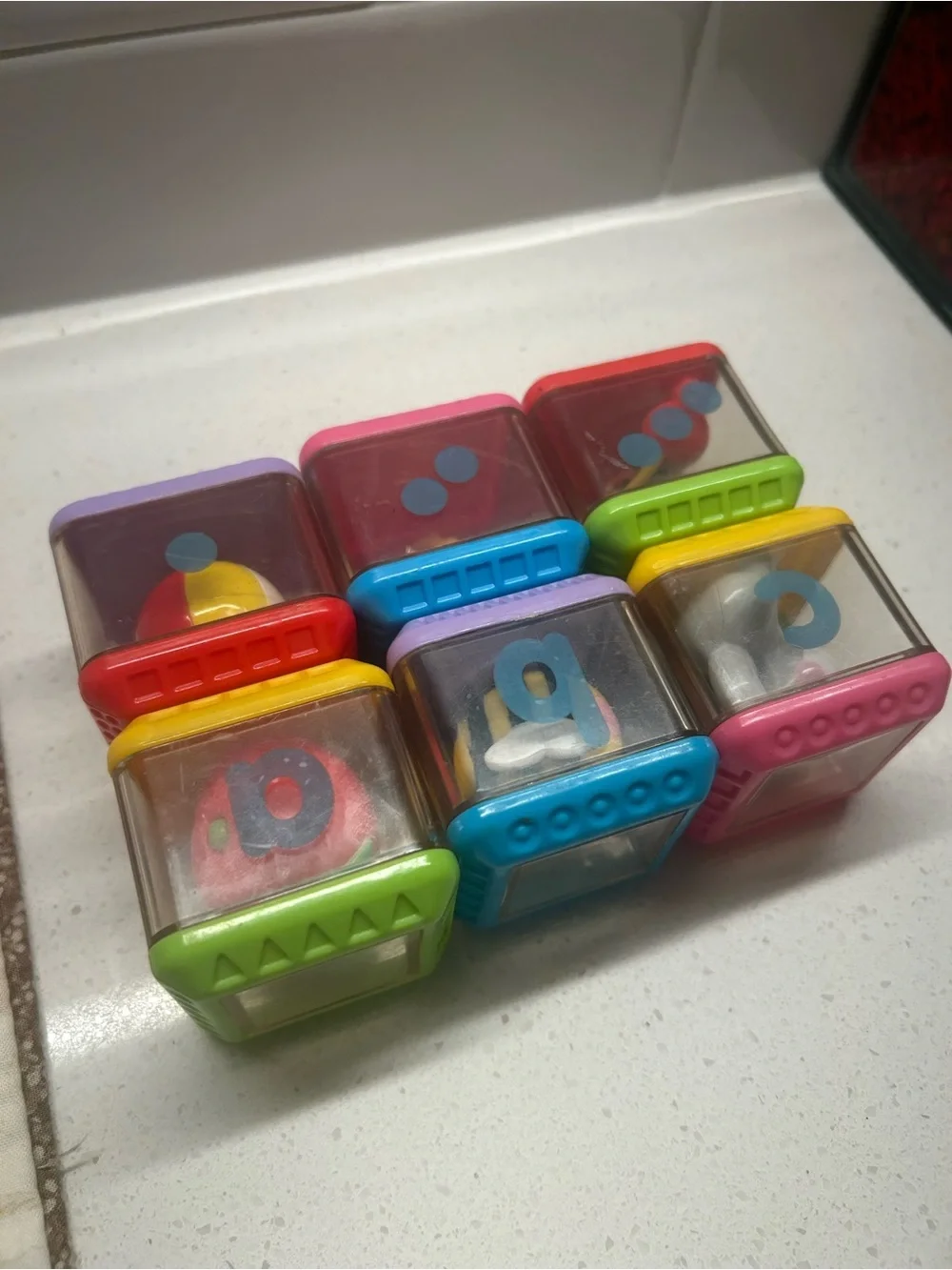 FISHER  PRICE  ABC 123 ALPHABET PEEK A BLOCKS vintage